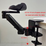 Pince de bureau en aluminium Support coudé pour bras Repose-bras réglable