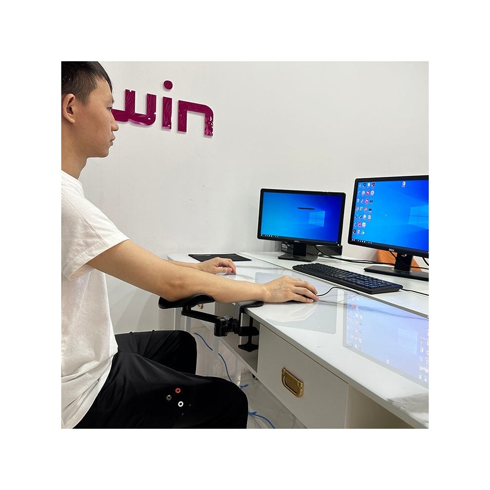 Pince de bureau en aluminium Support coudé pour bras Repose-bras réglable