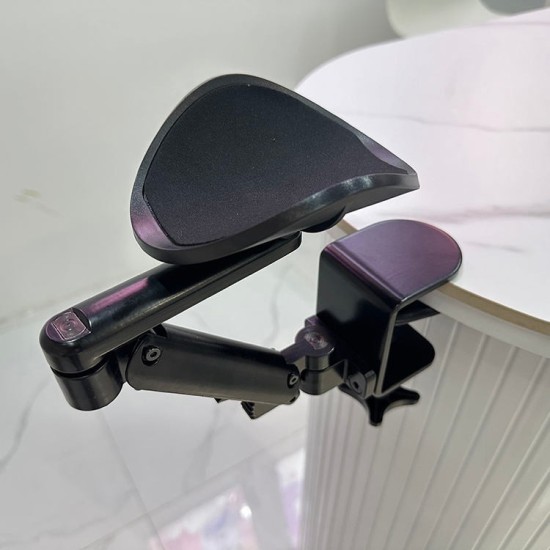Pince de bureau en aluminium Support coudé pour bras Repose-bras réglable