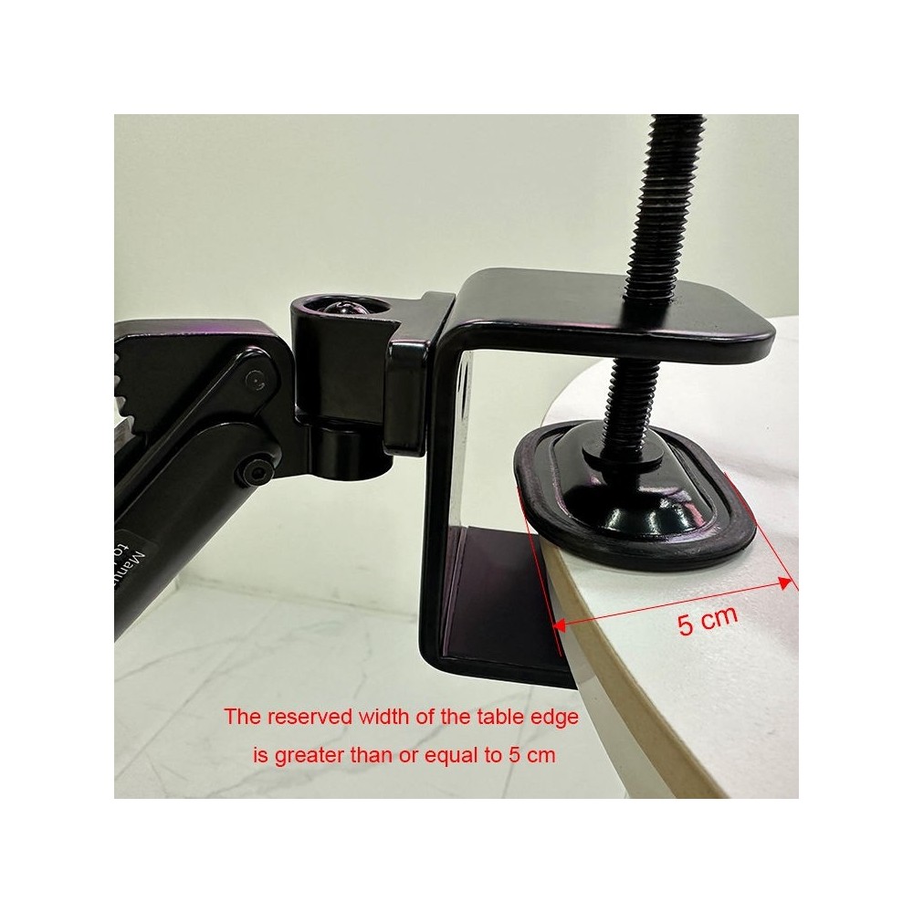 Pince de bureau en aluminium Support coudé pour bras Repose-bras réglable