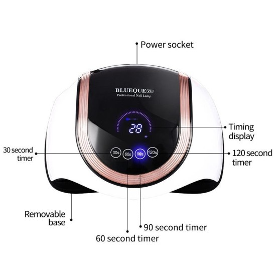180W UV LED lampe sèche-ongles SUN UV  équipement d'art des ongles pour le séchage du vernis à gel