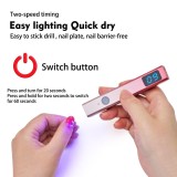 Lampe à Ongles Rechargeable Sèche-Ongles à Main avec Écran LED