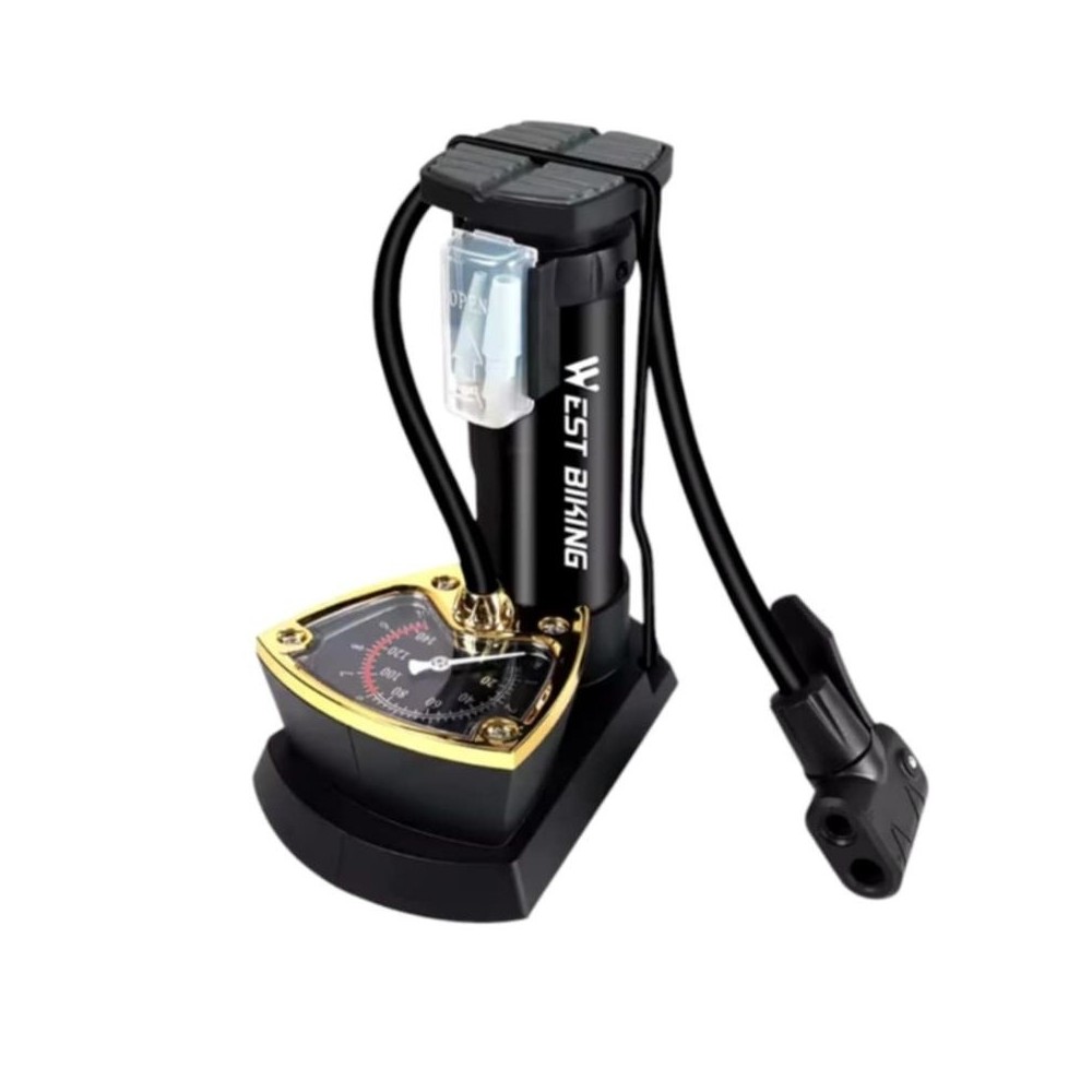 Mini Pompes portable à Pied avec Manomètre gonfleur à pied