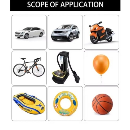 Mini Pompes portable à Pied avec Manomètre gonfleur à pied