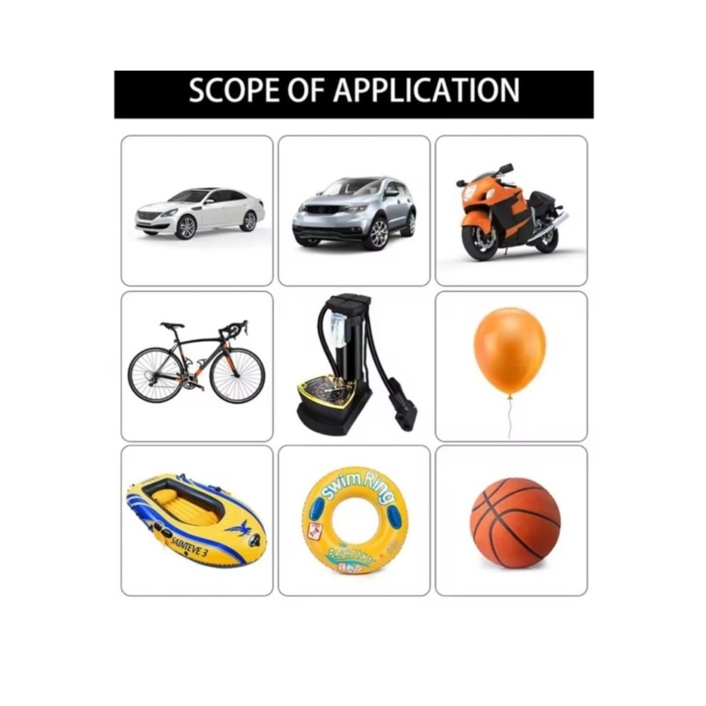 Mini Pompes portable à Pied avec Manomètre gonfleur à pied