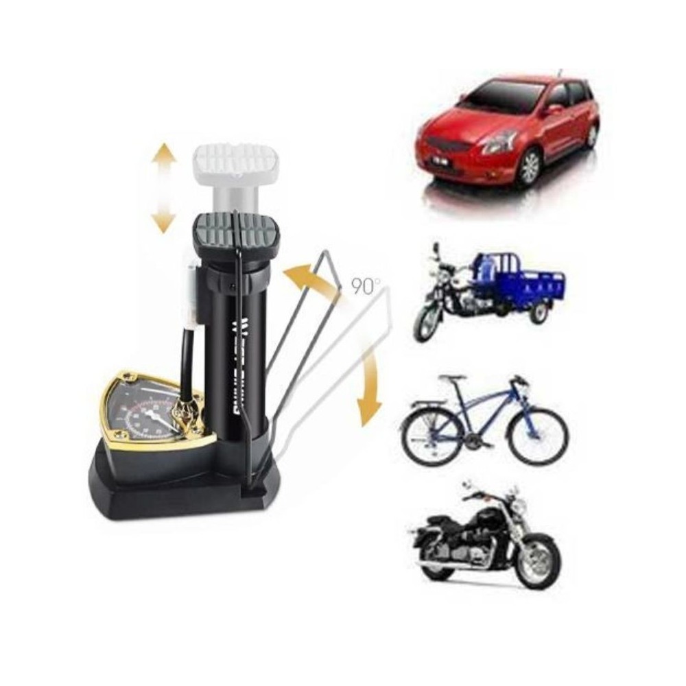 Mini Pompes portable à Pied avec Manomètre gonfleur à pied