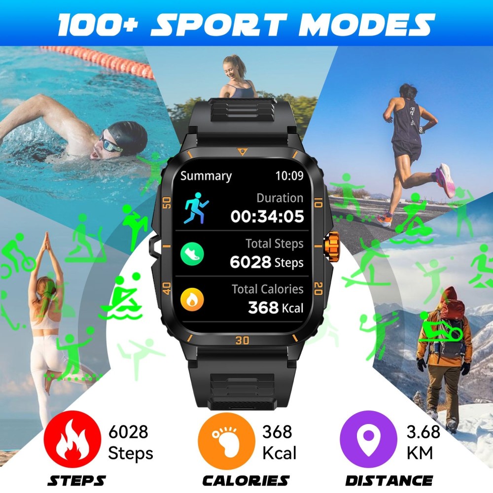 Nouvelle Montre Connectée d'Extérieur V71 Étanche 3ATM Tracker de Fitness Natation Montre Intelligente de Très Haute Qualité