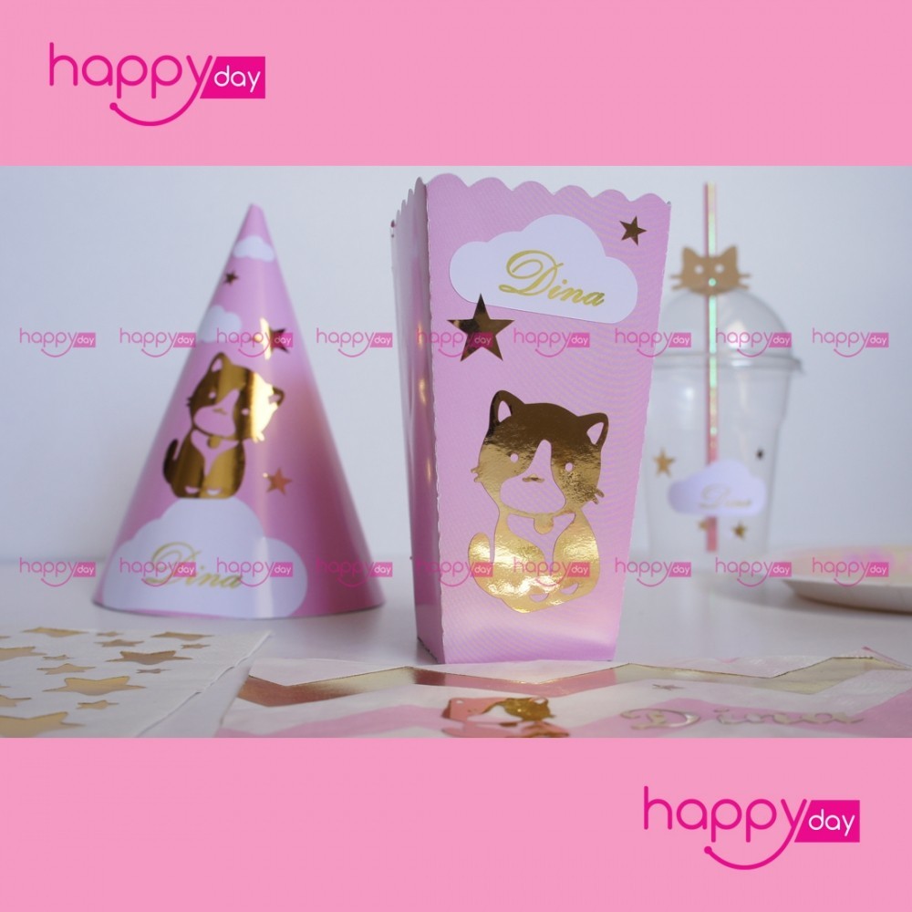 Kit Anniversaire (10 Personnes), Thème Chat, Décoration Anniversaire En Tunisie