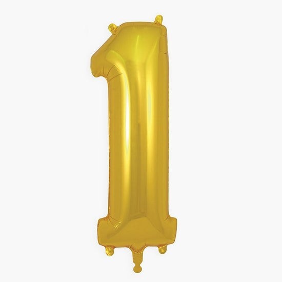Ballon Chiffre  Gonflable Doré, Décoration Anniversaire En Tunisie