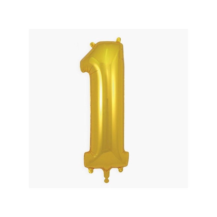 Ballon Chiffre  Gonflable Doré, Décoration Anniversaire En Tunisie