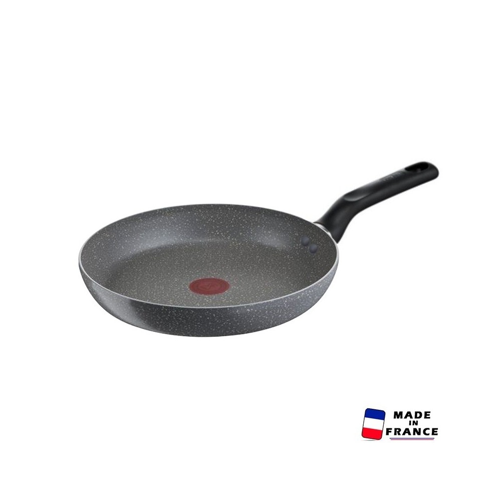 Poêle anti-adhésif TEFAL Natural Cook avec Thermo-Signal - Gris