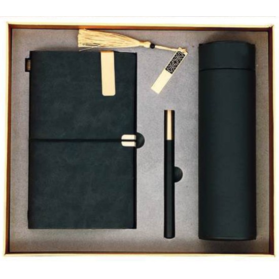 4 pièces Notebook + stylo métallique + usb + mug isotherme ROMANO