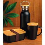 Lunch box+ mug + bouteille isotherme bambou